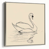 Bohemian Wall Art | Graceful Swan Boho Decor Canvas | Eclectic Art Print