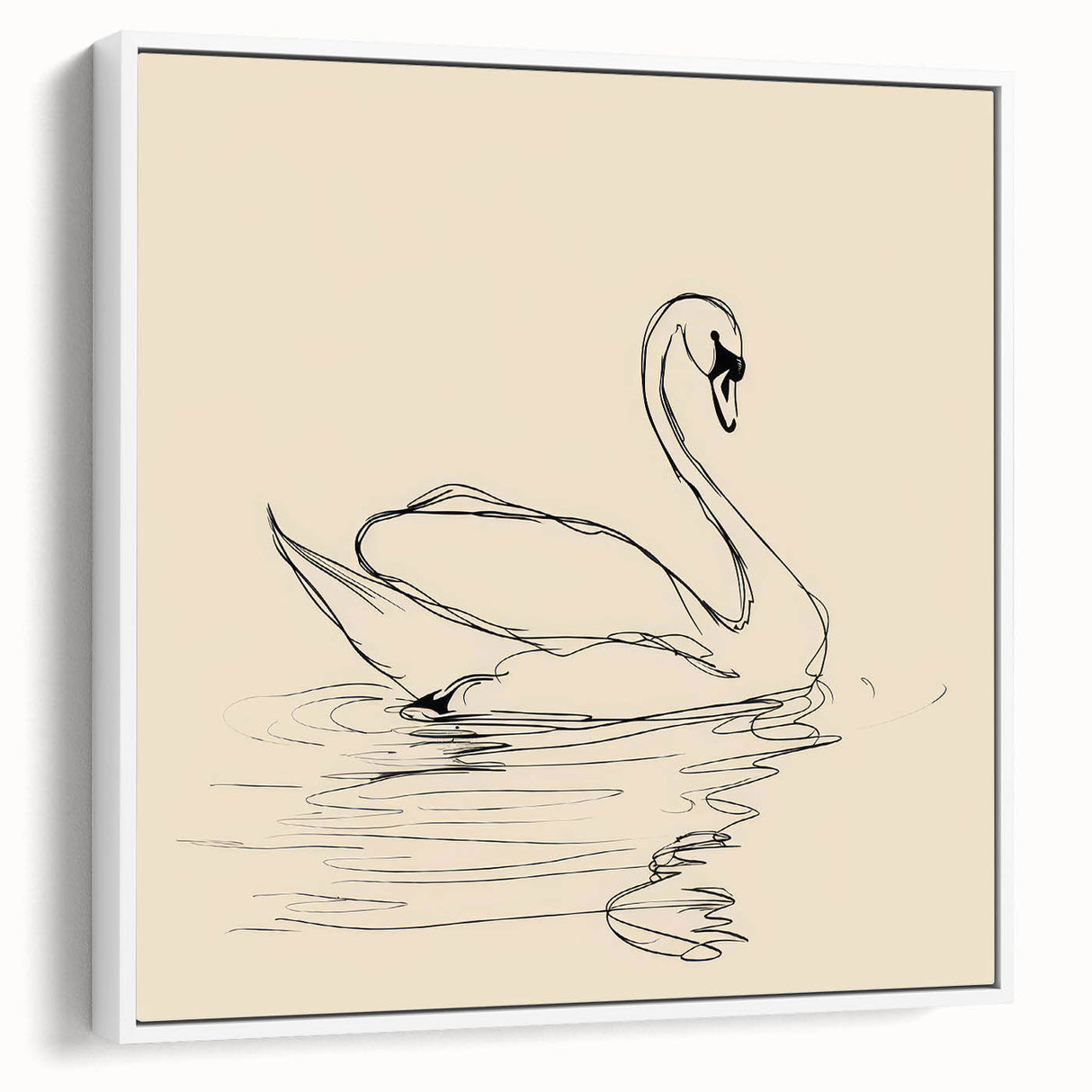 Bohemian Wall Art | Graceful Swan Boho Decor Canvas | Eclectic Art Print
