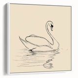 Bohemian Wall Art | Graceful Swan Boho Decor Canvas | Eclectic Art Print