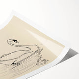 Bohemian Wall Art | Graceful Swan Boho Decor Canvas | Eclectic Art Print