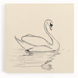 Bohemian Wall Art | Graceful Swan Boho Decor Canvas | Eclectic Art Print
