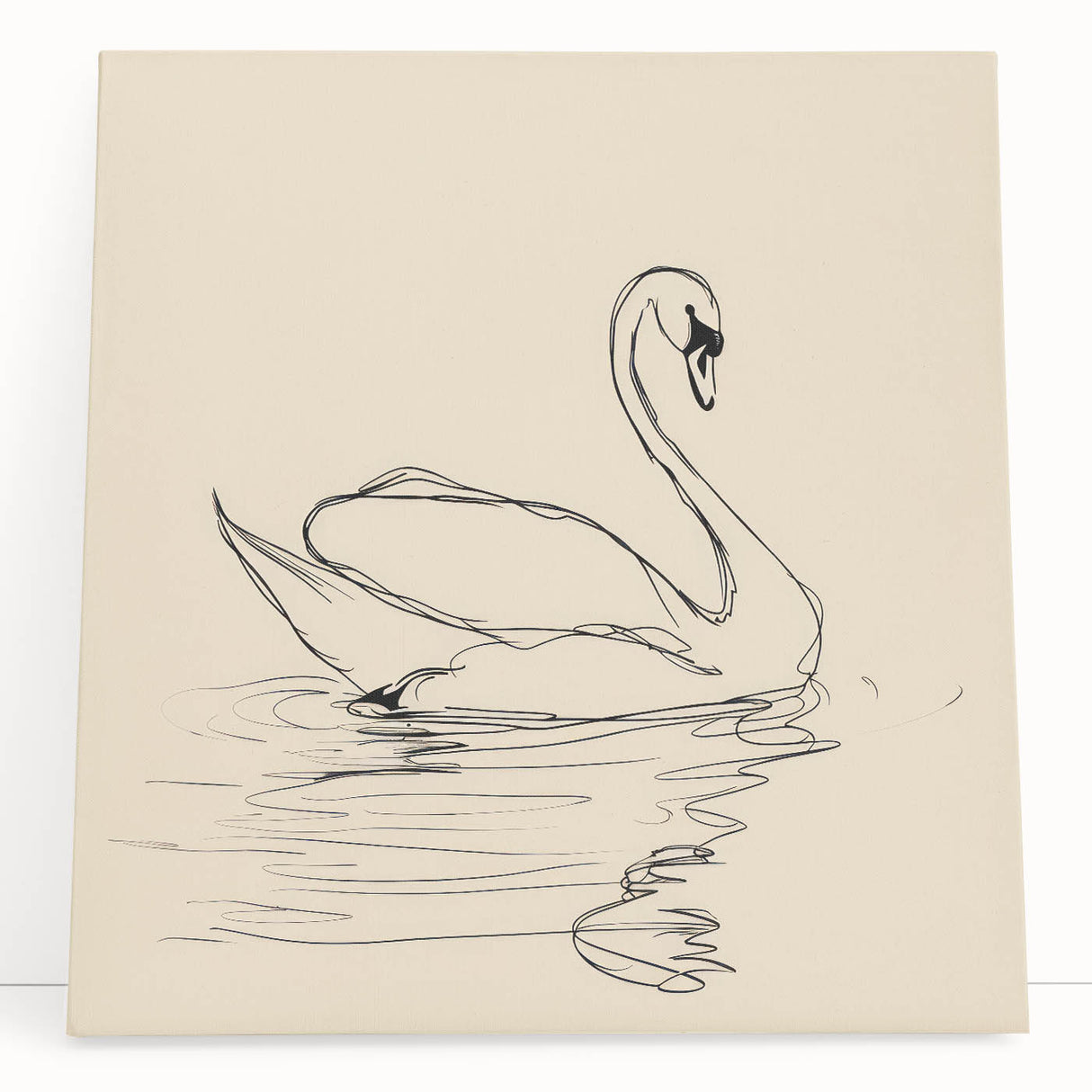 Bohemian Wall Art | Graceful Swan Boho Decor Canvas | Eclectic Art Print