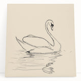 Bohemian Wall Art | Graceful Swan Boho Decor Canvas | Eclectic Art Print