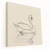 Bohemian Wall Art | Graceful Swan Boho Decor Canvas | Eclectic Art Print