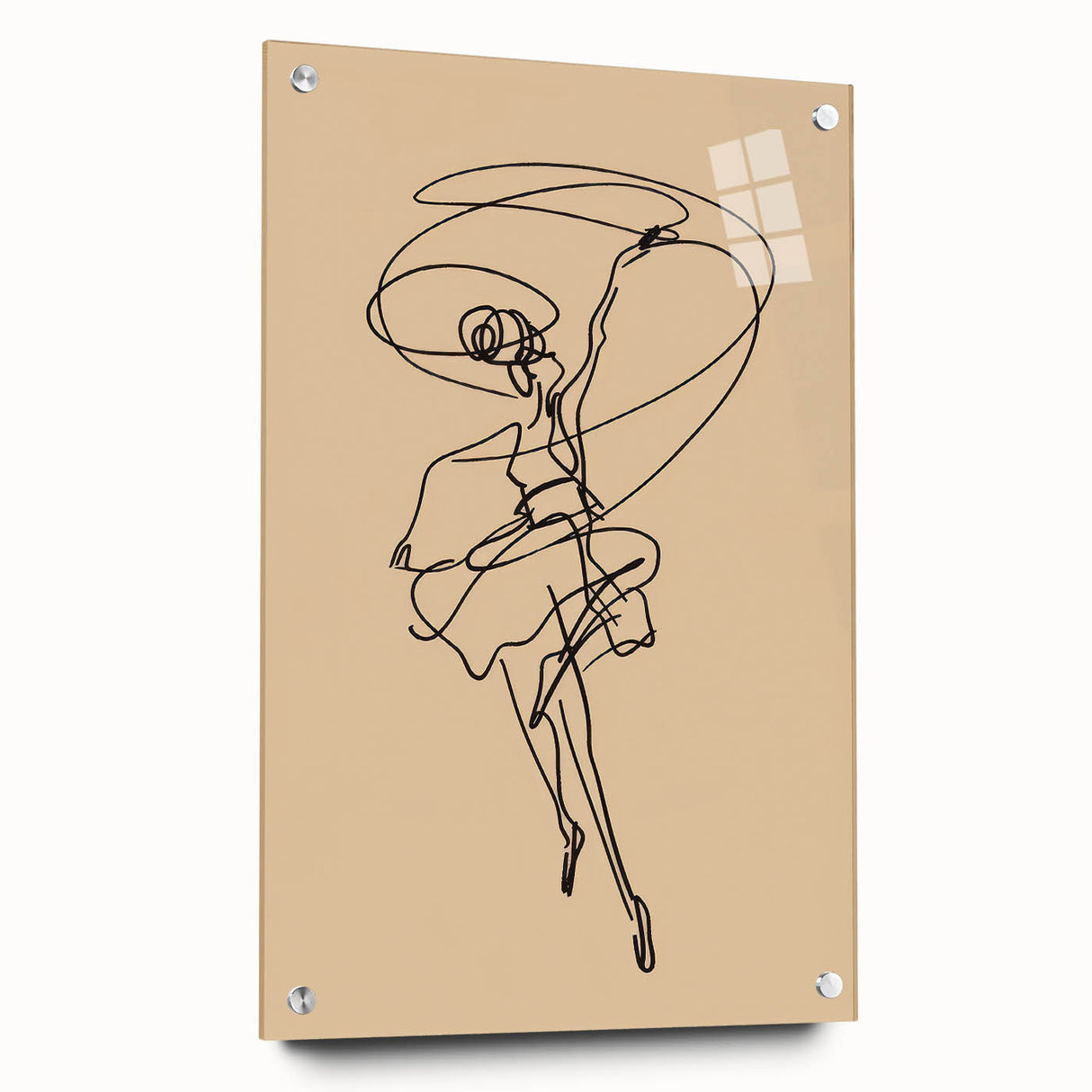 Bohemian Wall Art | Dynamic Dancer Line Drawing | Minimalist Art Print