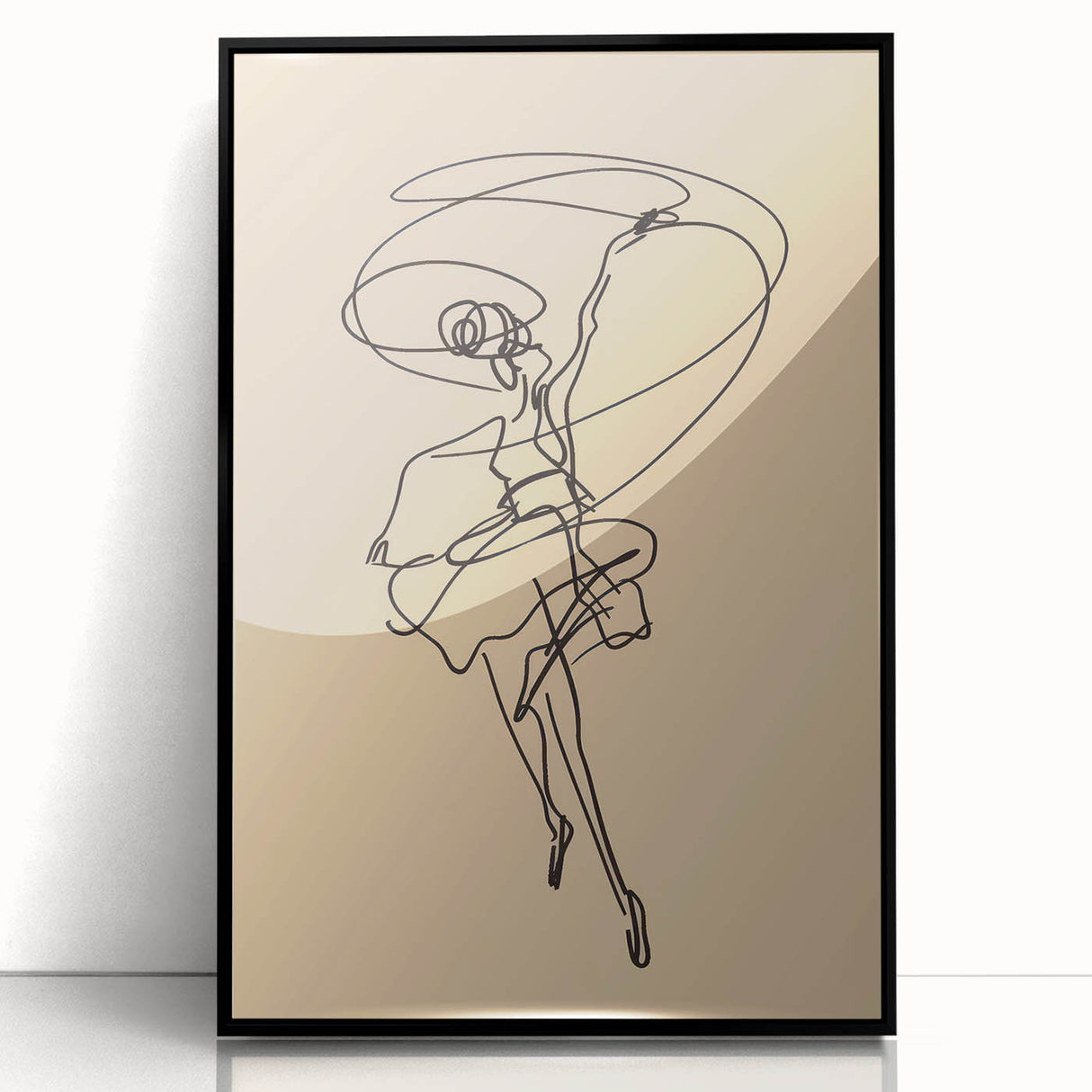 Bohemian Wall Art | Dynamic Dancer Line Drawing | Minimalist Art Print