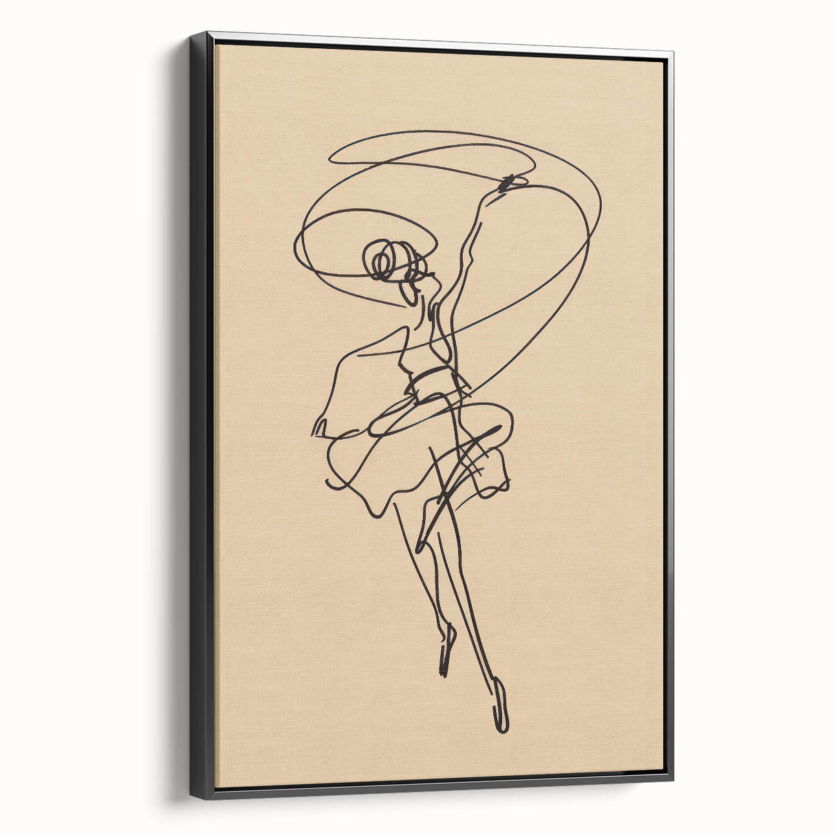 Bohemian Wall Art | Dynamic Dancer Line Drawing | Minimalist Art Print