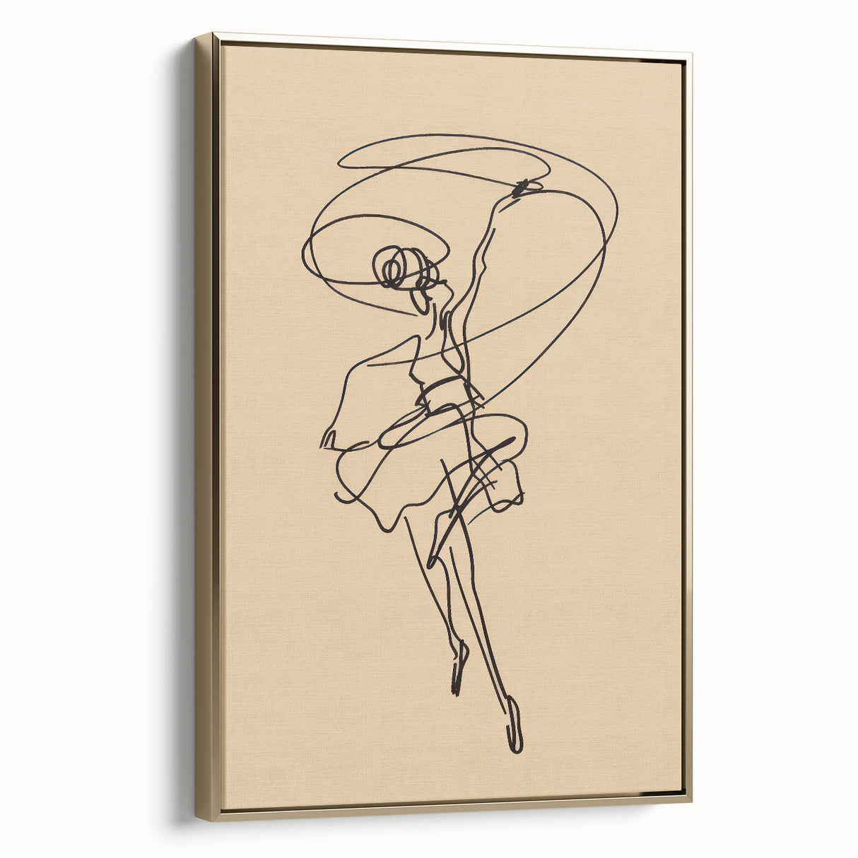 Bohemian Wall Art | Dynamic Dancer Line Drawing | Minimalist Art Print