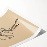 Bohemian Wall Art | Dynamic Dancer Line Drawing | Minimalist Art Print
