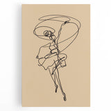 Bohemian Wall Art | Dynamic Dancer Line Drawing | Minimalist Art Print