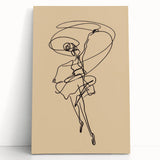 Bohemian Wall Art | Dynamic Dancer Line Drawing | Minimalist Art Print