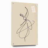 Bohemian Wall Art | Graceful Dancer Line Drawing | Minimalist Art Print