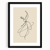 Bohemian Wall Art | Graceful Dancer Line Drawing | Minimalist Art Print