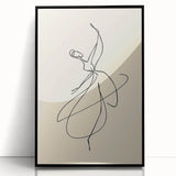 Bohemian Wall Art | Graceful Dancer Line Drawing | Minimalist Art Print