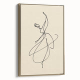 Bohemian Wall Art | Graceful Dancer Line Drawing | Minimalist Art Print