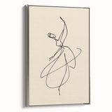 Bohemian Wall Art | Graceful Dancer Line Drawing | Minimalist Art Print