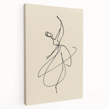 Bohemian Wall Art | Graceful Dancer Line Drawing | Minimalist Art Print