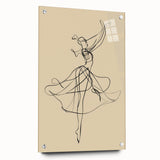 Bohemian Wall Art | Flowing Dancer Line Drawing | Elegant Minimalist Print