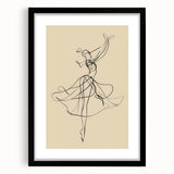 Bohemian Wall Art | Flowing Dancer Line Drawing | Elegant Minimalist Print