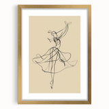 Bohemian Wall Art | Flowing Dancer Line Drawing | Elegant Minimalist Print
