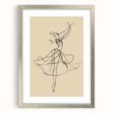 Bohemian Wall Art | Flowing Dancer Line Drawing | Elegant Minimalist Print