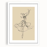Bohemian Wall Art | Flowing Dancer Line Drawing | Elegant Minimalist Print