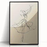 Bohemian Wall Art | Flowing Dancer Line Drawing | Elegant Minimalist Print