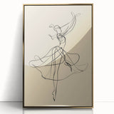 Bohemian Wall Art | Flowing Dancer Line Drawing | Elegant Minimalist Print