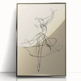 Bohemian Wall Art | Flowing Dancer Line Drawing | Elegant Minimalist Print