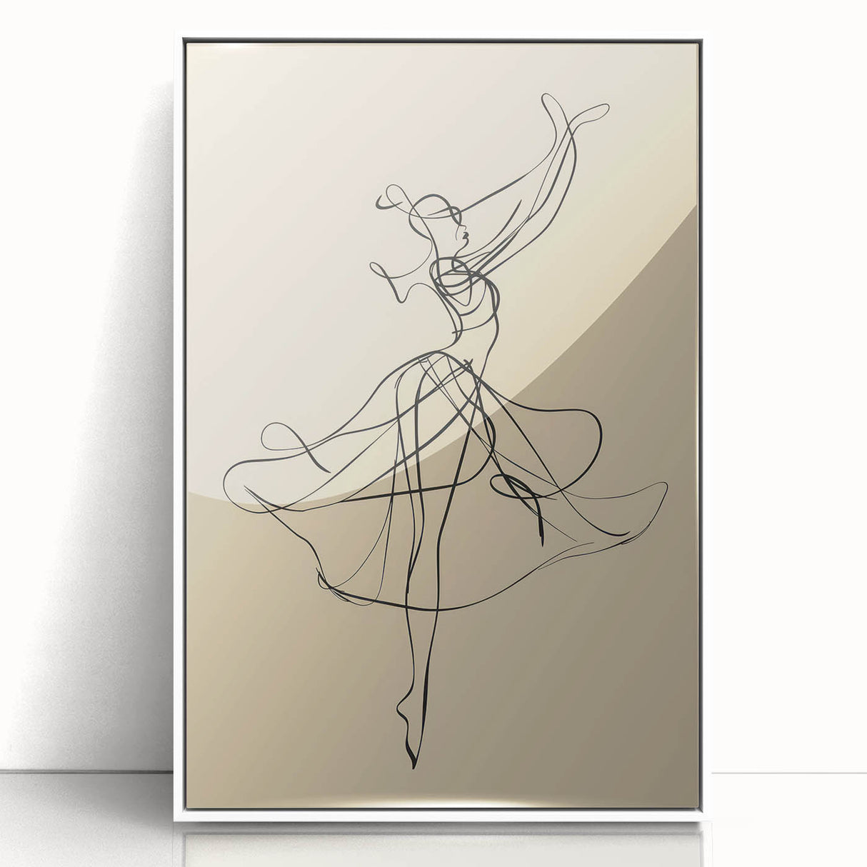 Bohemian Wall Art | Flowing Dancer Line Drawing | Elegant Minimalist Print