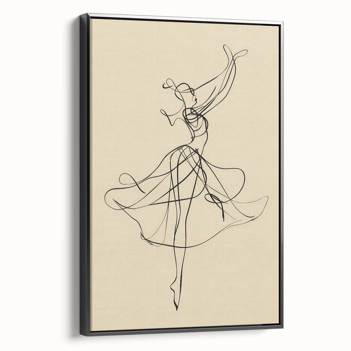 Bohemian Wall Art | Flowing Dancer Line Drawing | Elegant Minimalist Print