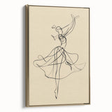 Bohemian Wall Art | Flowing Dancer Line Drawing | Elegant Minimalist Print