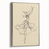 Bohemian Wall Art | Flowing Dancer Line Drawing | Elegant Minimalist Print