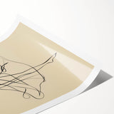Bohemian Wall Art | Flowing Dancer Line Drawing | Elegant Minimalist Print