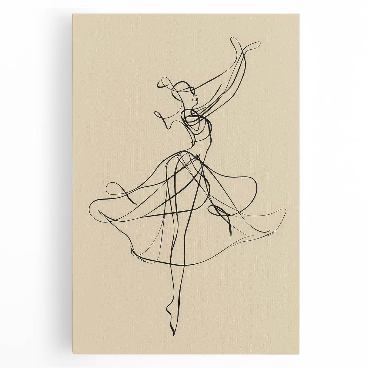 Bohemian Wall Art | Flowing Dancer Line Drawing | Elegant Minimalist Print