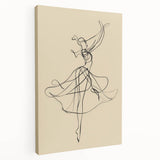 Bohemian Wall Art | Flowing Dancer Line Drawing | Elegant Minimalist Print