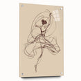 Bohemian Wall Art | Ballerina in Motion Line Drawing | Elegant Art Print