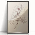Bohemian Wall Art | Ballerina in Motion Line Drawing | Elegant Art Print