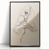 Bohemian Wall Art | Ballerina in Motion Line Drawing | Elegant Art Print