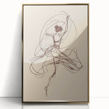 Bohemian Wall Art | Ballerina in Motion Line Drawing | Elegant Art Print