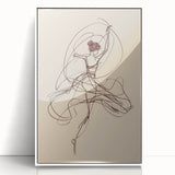 Bohemian Wall Art | Ballerina in Motion Line Drawing | Elegant Art Print