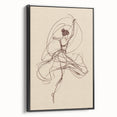 Bohemian Wall Art | Ballerina in Motion Line Drawing | Elegant Art Print