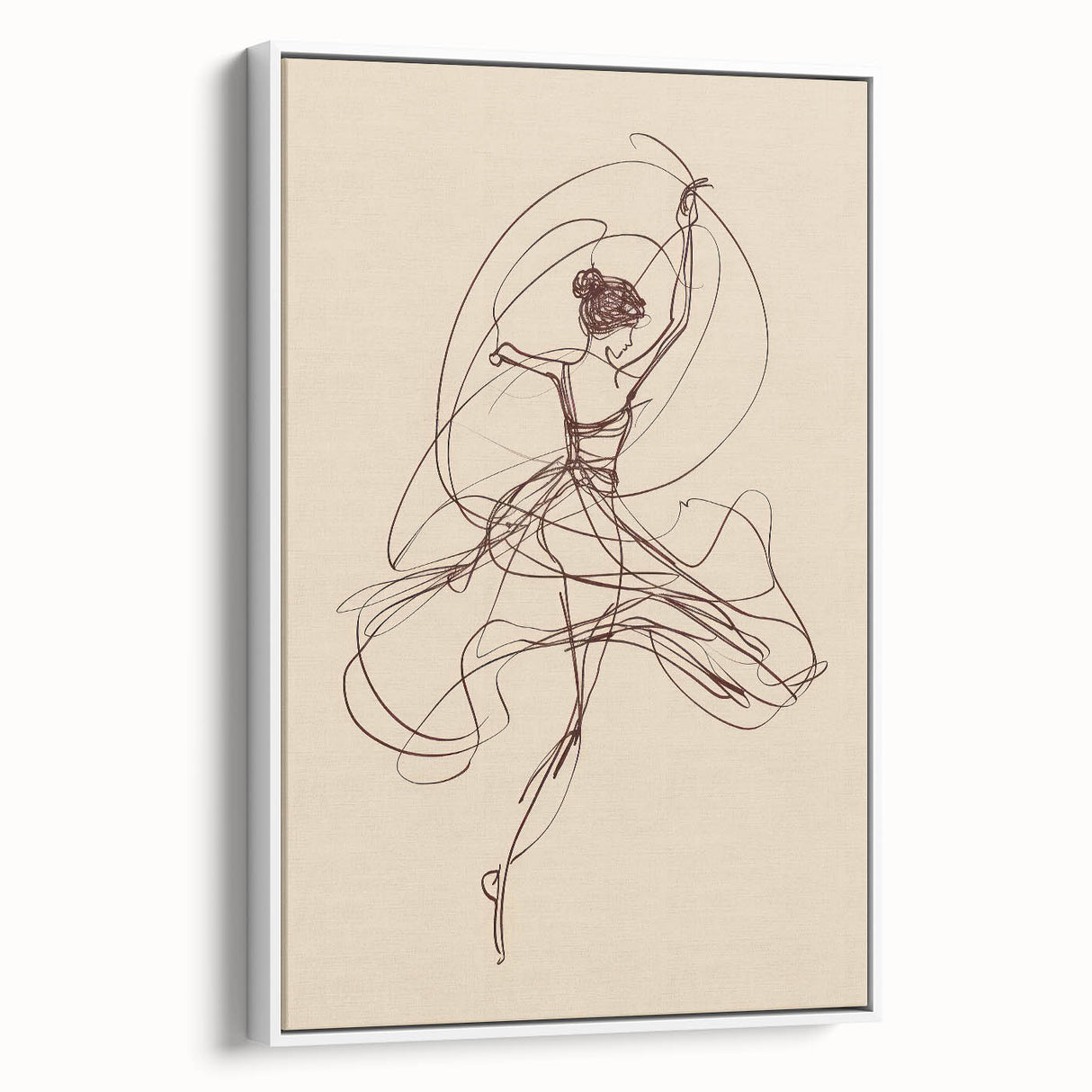 Bohemian Wall Art | Ballerina in Motion Line Drawing | Elegant Art Print