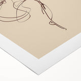 Bohemian Wall Art | Ballerina in Motion Line Drawing | Elegant Art Print