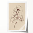 Bohemian Wall Art | Ballerina in Motion Line Drawing | Elegant Art Print