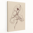 Bohemian Wall Art | Ballerina in Motion Line Drawing | Elegant Art Print