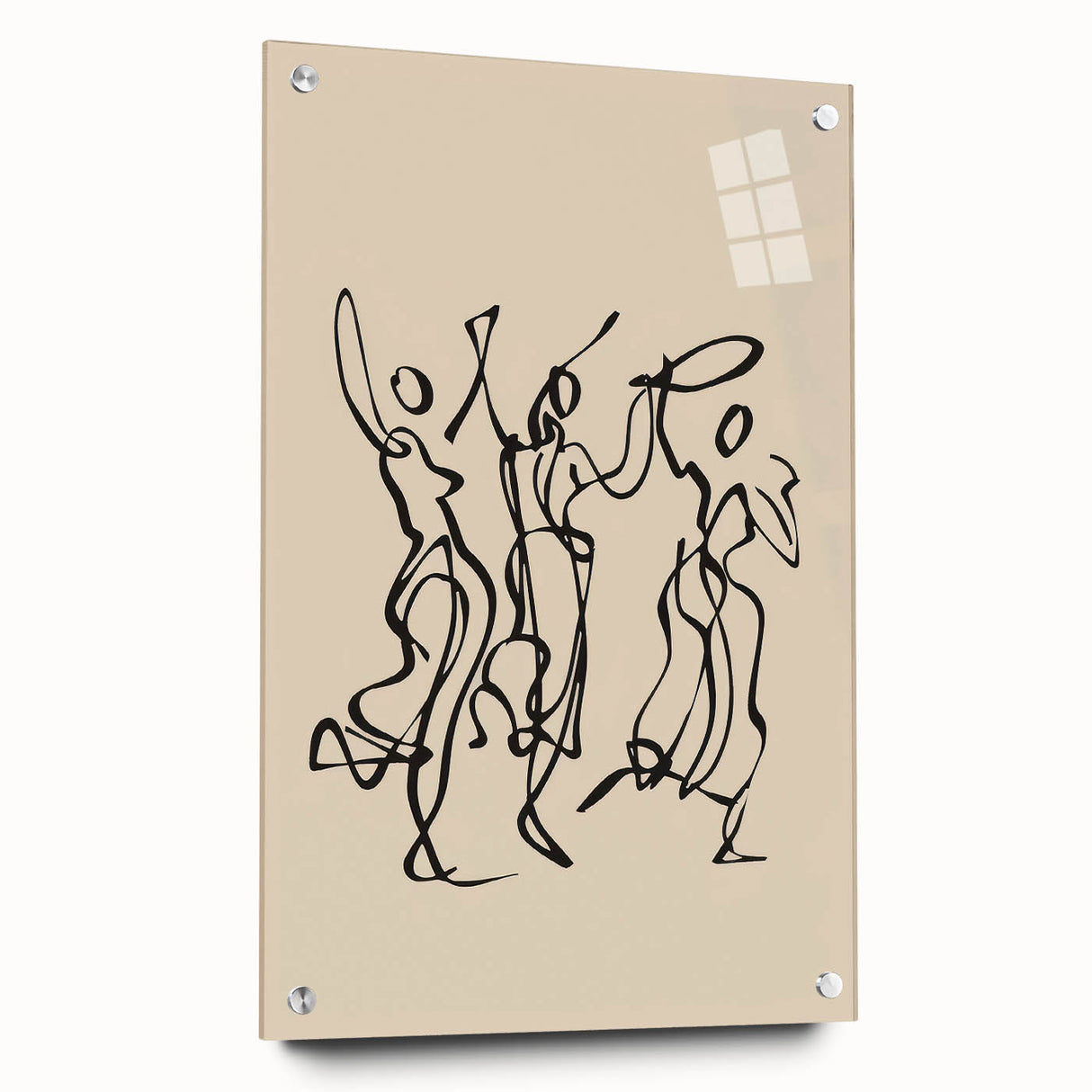 Bohemian Wall Art | Dancing Figures Line Drawing | Minimalist Art Print