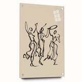 Bohemian Wall Art | Dancing Figures Line Drawing | Minimalist Art Print