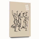 Bohemian Wall Art | Dancing Figures Line Drawing | Minimalist Art Print