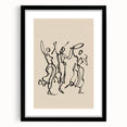 Bohemian Wall Art | Dancing Figures Line Drawing | Minimalist Art Print
